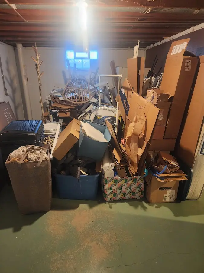 Roll-off dumpster container at job site for 4 Yard Dumpster Rental in Fort Smith